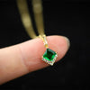 Oval Emerald Pendant Necklace