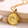 Vintage Sun Coin Necklace