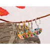 Bohemian Rainbow Drop Hoop Earring