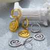 Fine Polish Vortex Pendant Earring