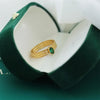 French Vintage Green Stone Ring