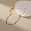 Square Wrapped Colored Zircon Anklet