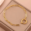 Waved Cross Chain Fashionable Bracelet