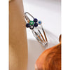 Statement Blue Enamel Eye Wide Bracelet