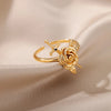 Vintage Rose Flower Sword Ring