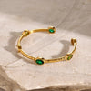 Vintage Hammered Emerald Bracelet