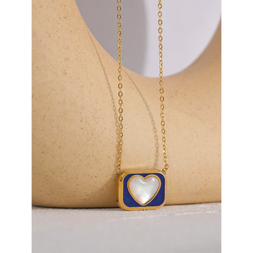 Natural Shell Heart Minimalist Fashion Necklace