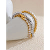 Shiny Zirconia Chain Wrist Bracelet