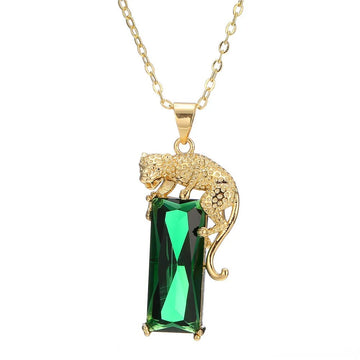 Natural Emerald Gemstone Pendant Necklace