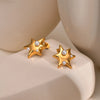 Star Shape with Pearl Stud Earring