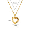 Shiny Heart Pendant Necklace