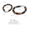 Natural Smoke Quartz Tiger Stone Beads Unisex Bracelet