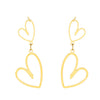 Elegant Double Heart Pendant Romantic Exquisite Earring