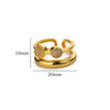 Fashion Square Round Double Ring