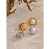 Fashion Simulated Pearl Round Flower Stud Earring