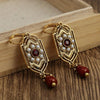 Boho Ethnic Geometric Water Drop Stone Earring