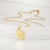 Summer Palm Leaf Necklace