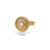 Round Zircon Stainless Ring