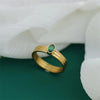 French Vintage Green Stone Ring