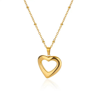 Shiny Heart Pendant Necklace