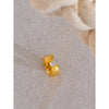 Shiny Zirconia Wide Gold Ring