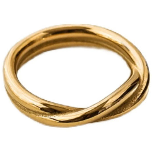 Two Line Twisted Ring