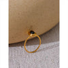 Fashion Natural Stone Oval Thin Chic Ring