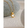 Natural Shell Heart Love Necklace