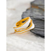 White Enamel Creative Open Ring