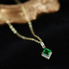 Oval Emerald Pendant Necklace