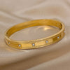 Trendy Charm Zirconia Cuff Bangle Bracelet