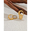 Fashion Natural Stone Gold Stud Earring