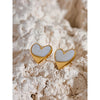 Natural Shell Heart Love Chic Stud Earring