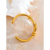 Heavy Metal Knot Cuff Open Gold Bracelet