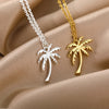 Dainty Coconut Tree Necklace