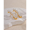 Elegant Imitation Pearls Drop Zirconia Earring