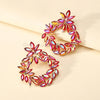 Elegant Colorful Rhinestone Big Earring