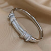 Shiny Bamboo Shape Cuff Waterproof Stackable Bracelet