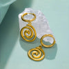 Fine Polish Vortex Pendant Earring