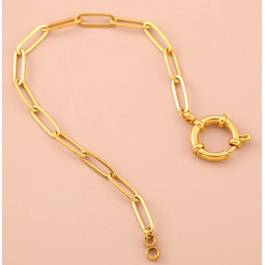 Waved Cross Chain Fashionable Bracelet