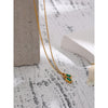 Green Zirconia Pendant Necklace