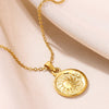 Vintage Sun Coin Necklace