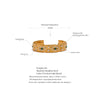 Bracelet manchette ouvert vintage en zircon avec breloque exquise