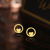 New Round Heart Light Luxury Earring