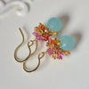 Aqua Chalcedony Clusters Earrings