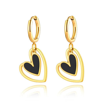 Double Heart Birthday Earring