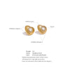 Zirconia Heart Love Gold Stud Earring