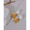 Heart Imitation Pearls Drop Sweet Earring