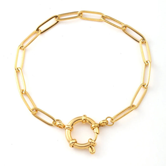 Waved Cross Chain Fashionable Bracelet