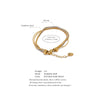 Shiny Zirconia Layered Chain Stacking Bracelet